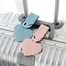 Load image into Gallery viewer, Love Heart Shapes Leather ID Address Holder Baggage Boarding