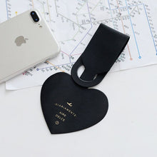 Load image into Gallery viewer, Love Heart Shapes Leather ID Address Holder Baggage Boarding