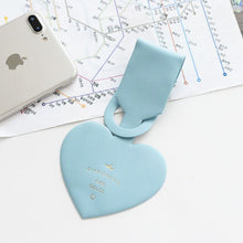 Load image into Gallery viewer, Love Heart Shapes Leather ID Address Holder Baggage Boarding