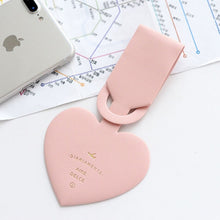 Load image into Gallery viewer, Love Heart Shapes Leather ID Address Holder Baggage Boarding