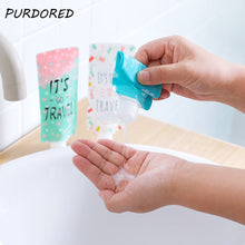 Load image into Gallery viewer, Travel Folding Dispensing Bag Portable Shower Shampoo