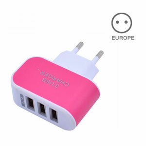 Plug Charger Station 3 Port USB Charge