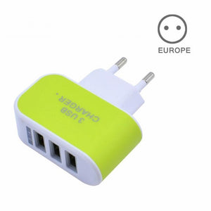 Plug Charger Station 3 Port USB Charge