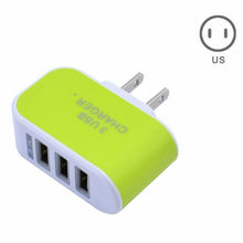 Load image into Gallery viewer, Plug Charger Station 3 Port USB Charge