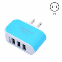 Load image into Gallery viewer, Plug Charger Station 3 Port USB Charge