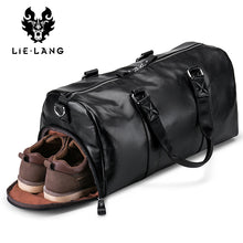 Load image into Gallery viewer, Men&#39;s Black handbag Travel Bag Waterproof Leather